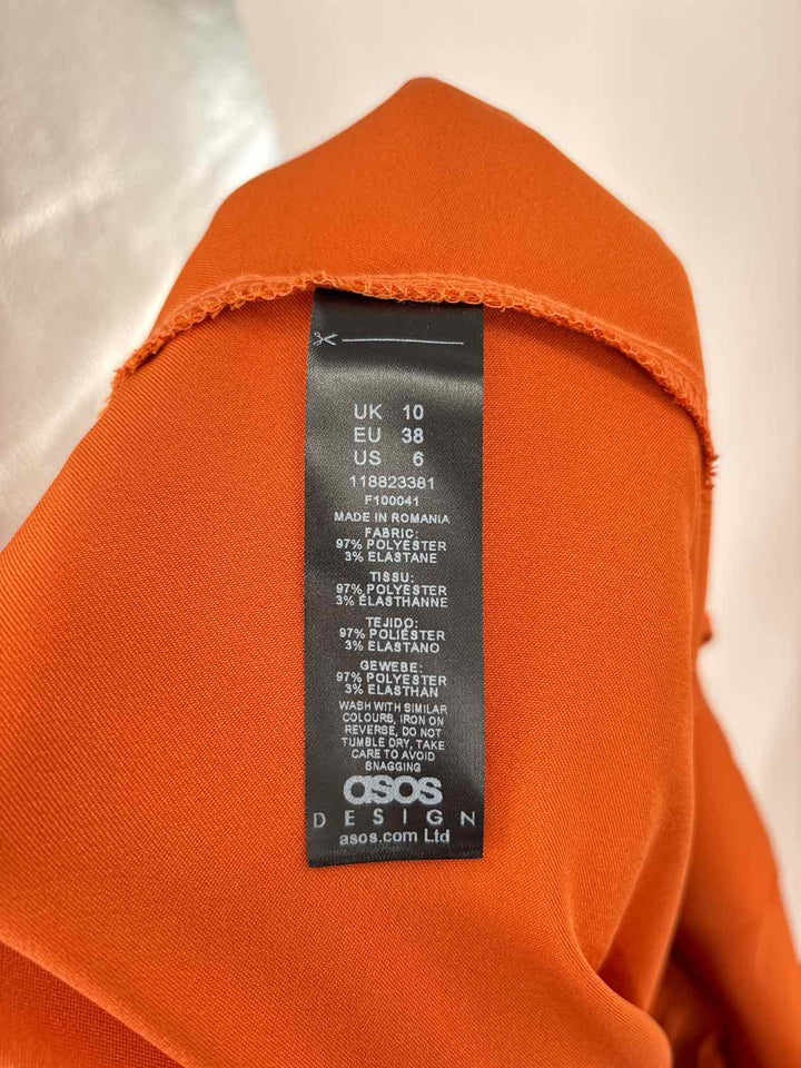 Size 6 Asos Orange Dress