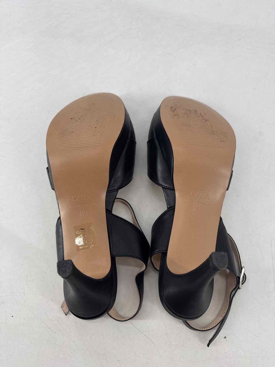 Shoe Size 41.5 CALIA Black Leather Sandals