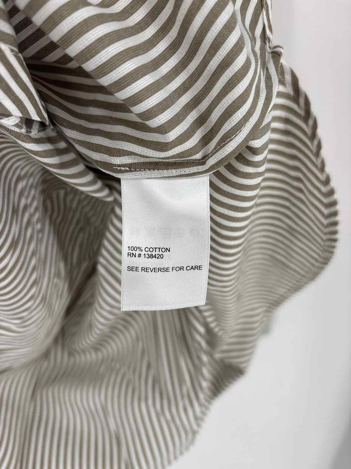 Size 2 ETCETERA Brown Print Shirt