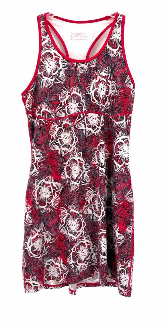 Size M Red Print Dress