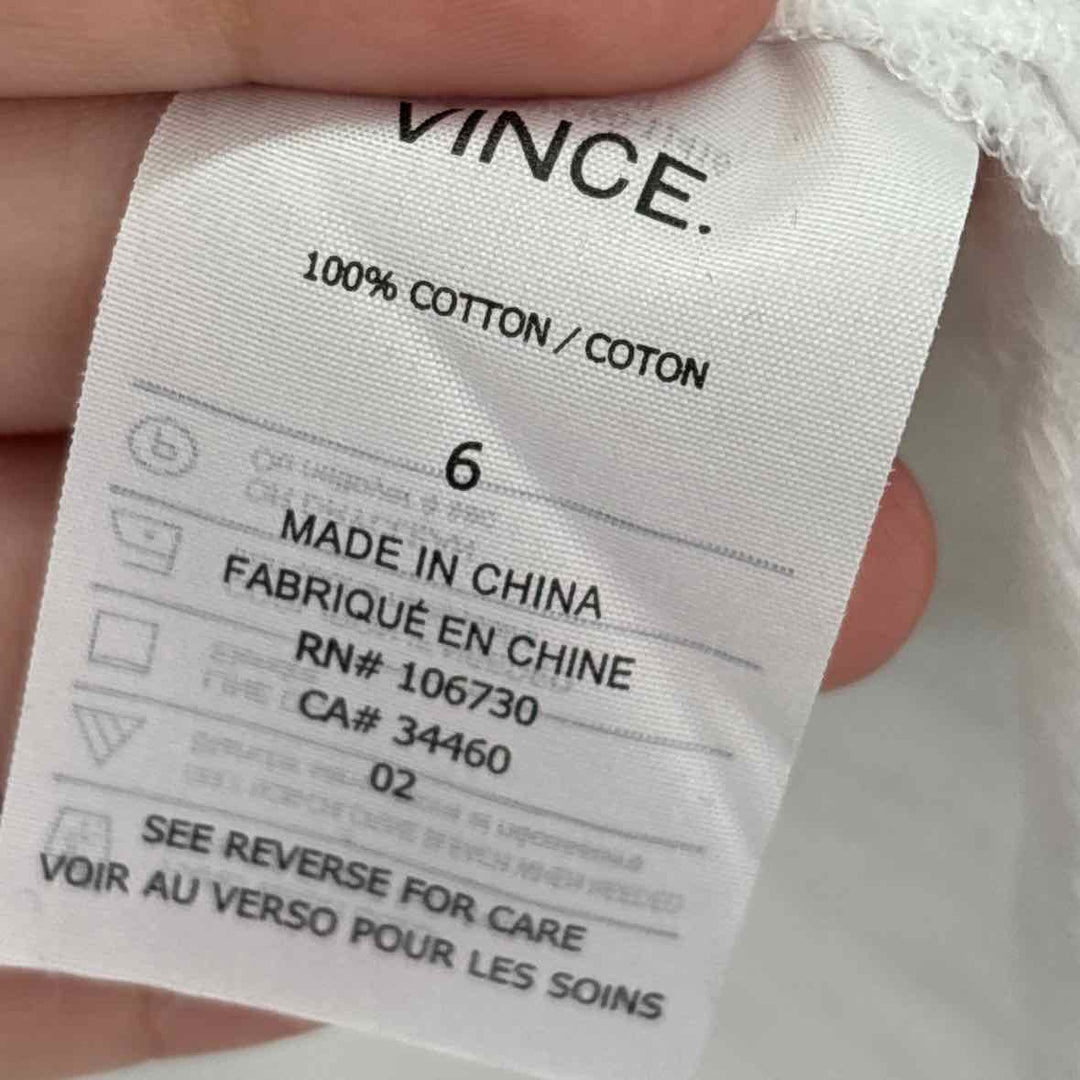 Size 6 VINCE White Shirt