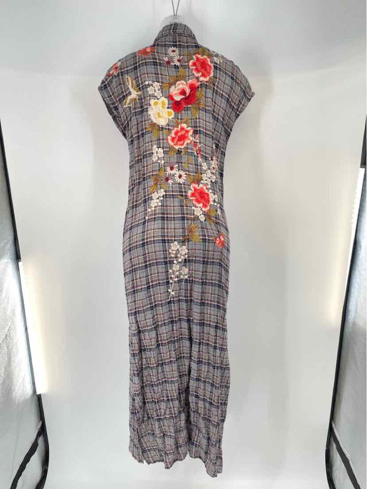 Size S Johnny Was gray print Dress