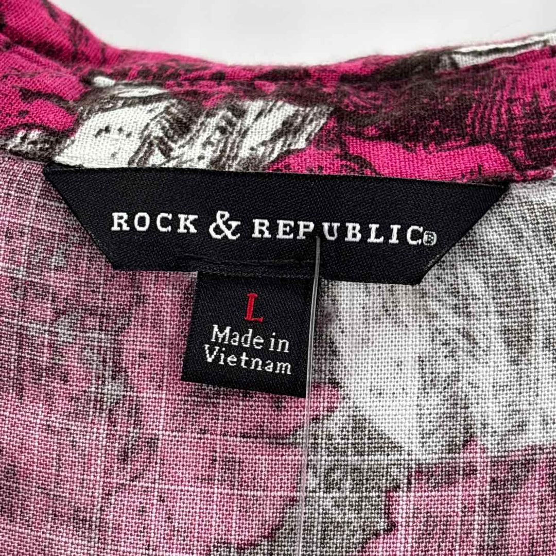 Size L ROCK & REPUBLIC Multi-Color Shirt
