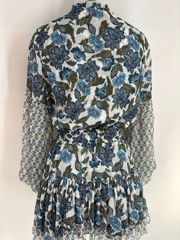 Size XS MISA Blue Print Dress