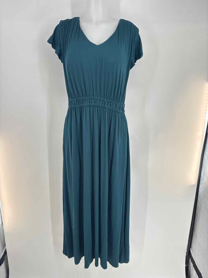 Size L SOMA Green Cotton Dress