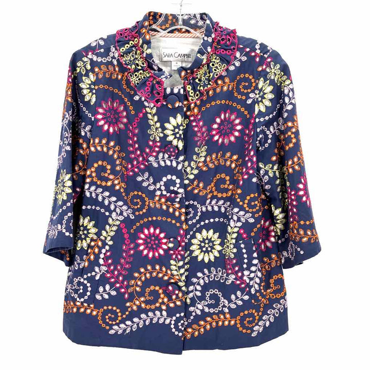 Size M SARA CAMPBELL Multi-Color Cotton Jacket