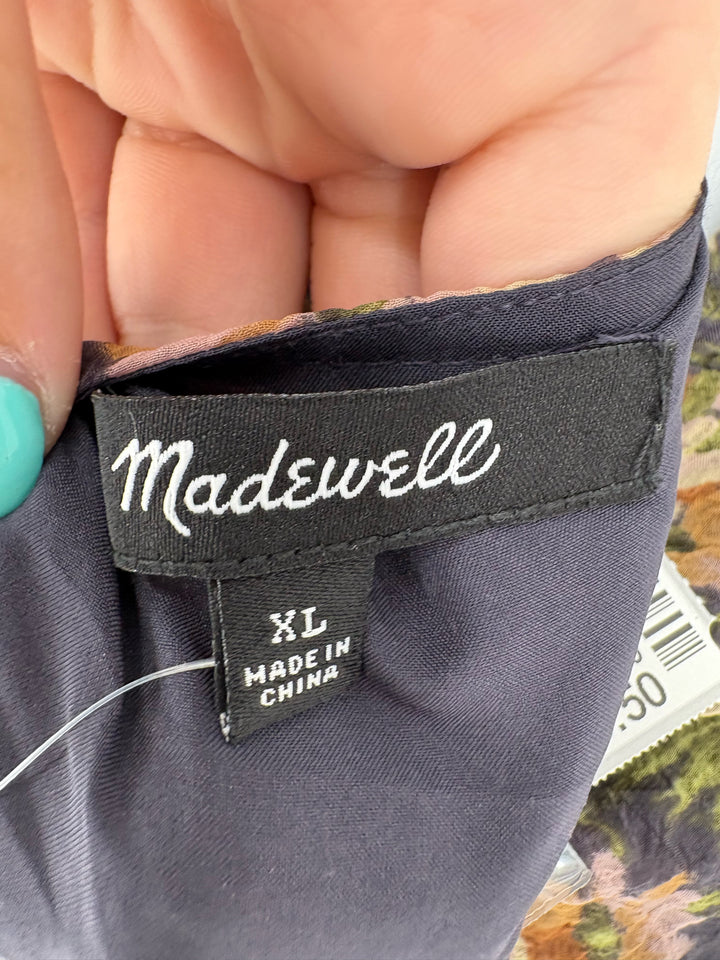 Size XL MADEWELL Purple Print Dress
