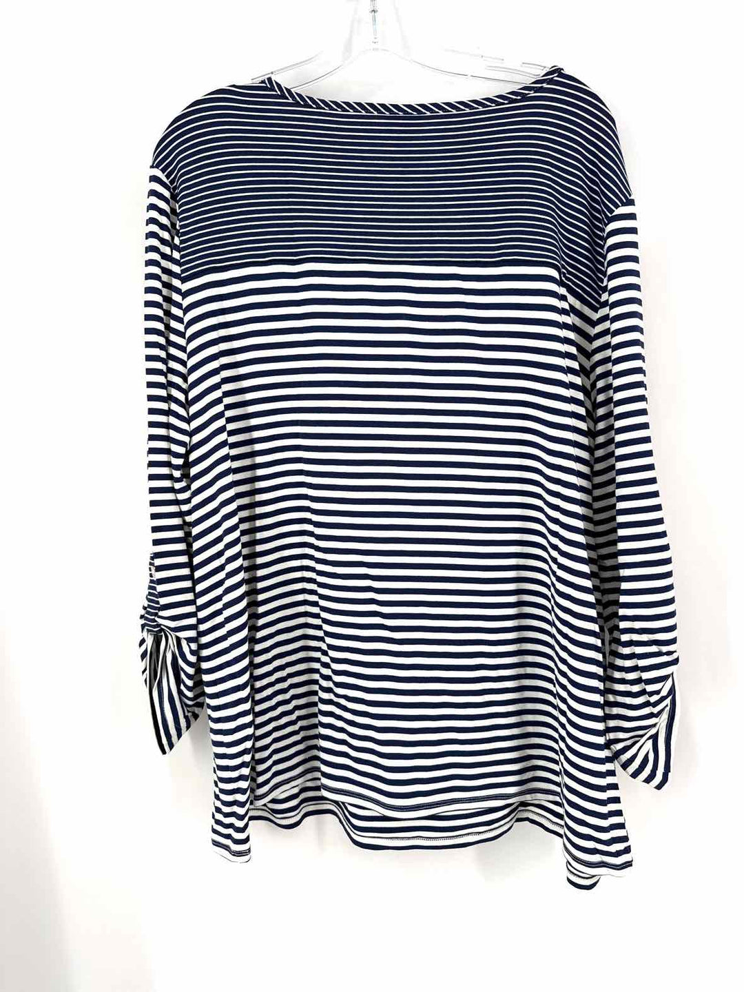Size 2X Chico's Navy Print Shirt