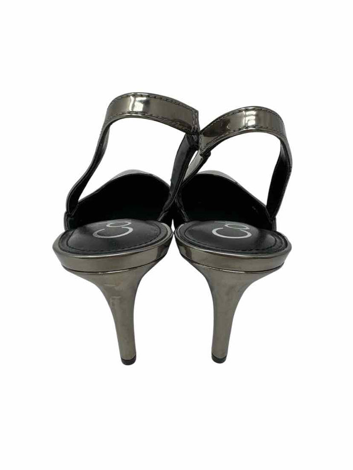 Shoe Size 9.5 Calvin Klein Silver PATENT Pumps