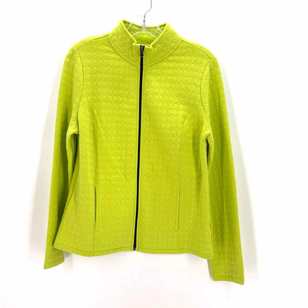 Size M KIM ROGERS Lime Green Jacket