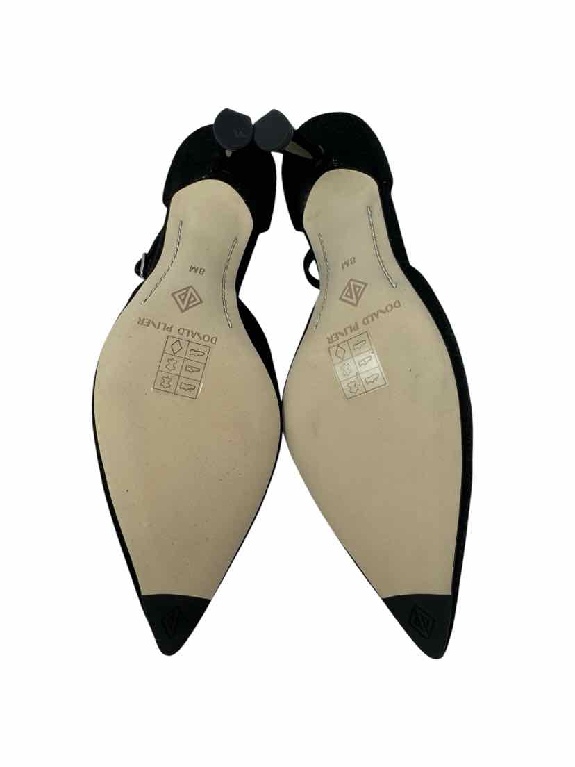 Shoe Size 8 DONALD PLINER Black Leather Pumps