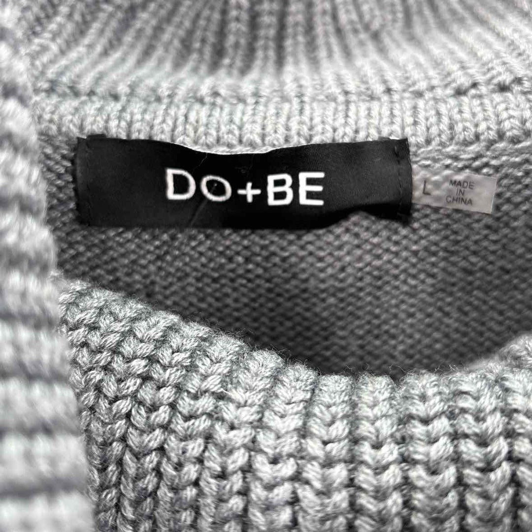 Size L DO+BE Gray Knit Sweater