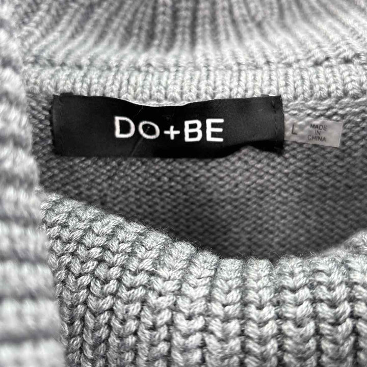 Size L DO+BE Gray Knit Sweater