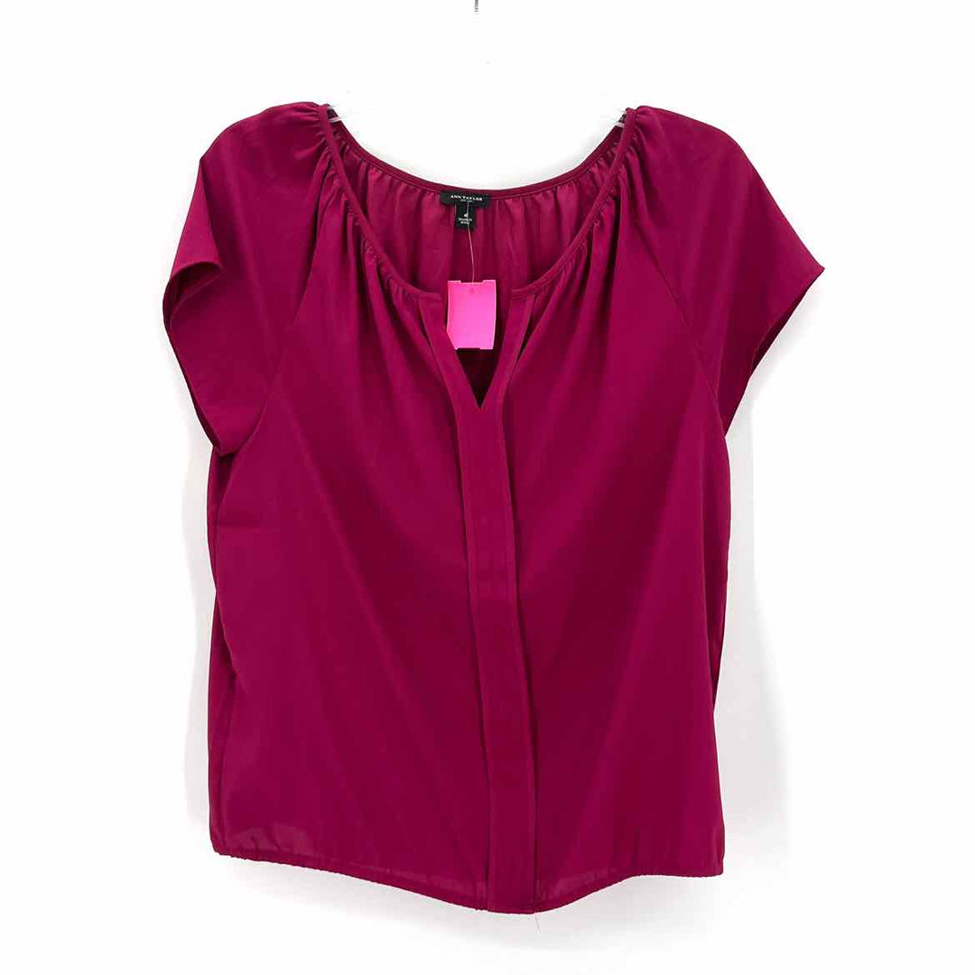 Size 6 Ann Taylor Purple Shirt
