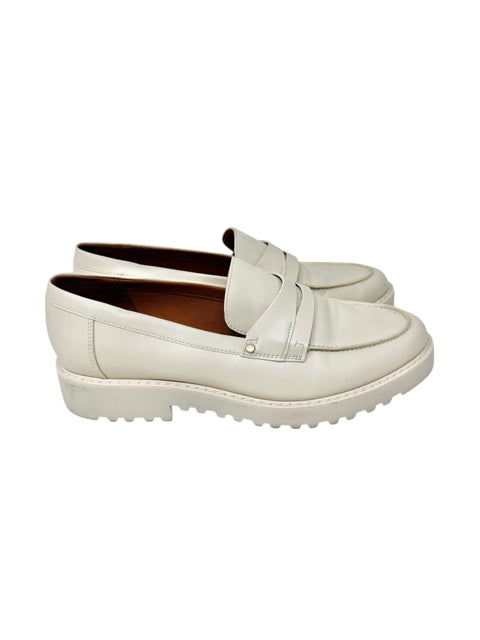 Shoe Size 9.5 FRANCO SARTO Ivory Leather Loafers