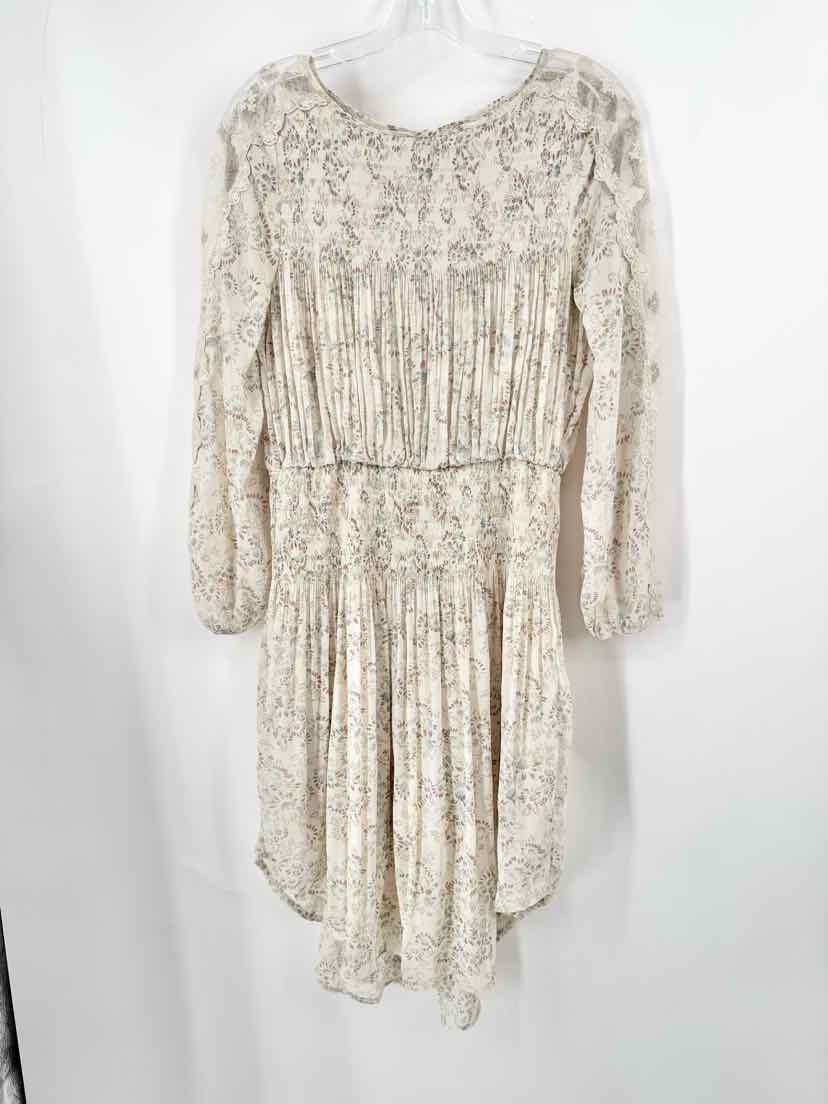Size M FREE PEOPLE TAN PRINT Dress
