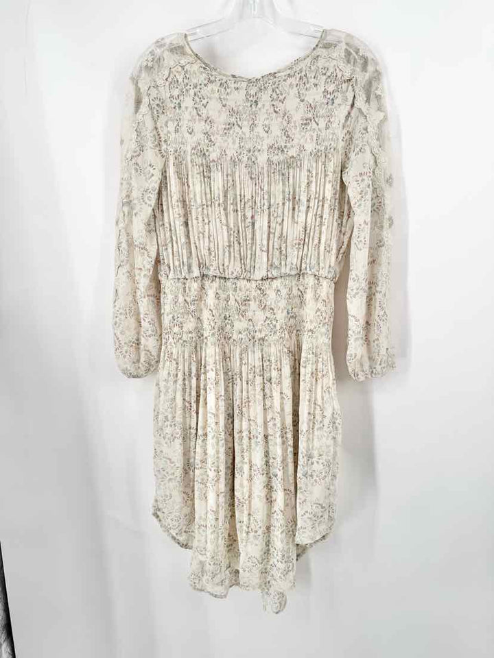 Size M FREE PEOPLE TAN PRINT Dress