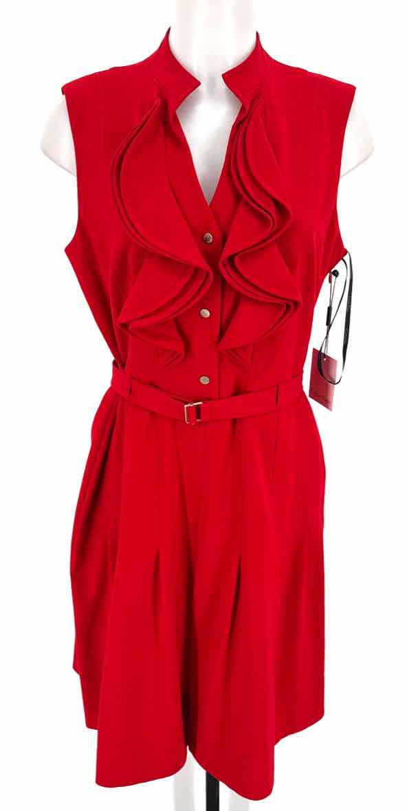 Size 12 Calvin Klein Red Dress