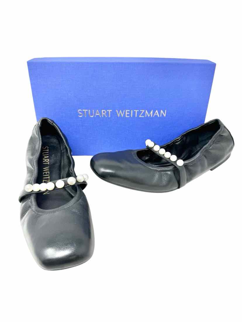 Shoe Size 8.5 Stuart Weitzman Black Flats