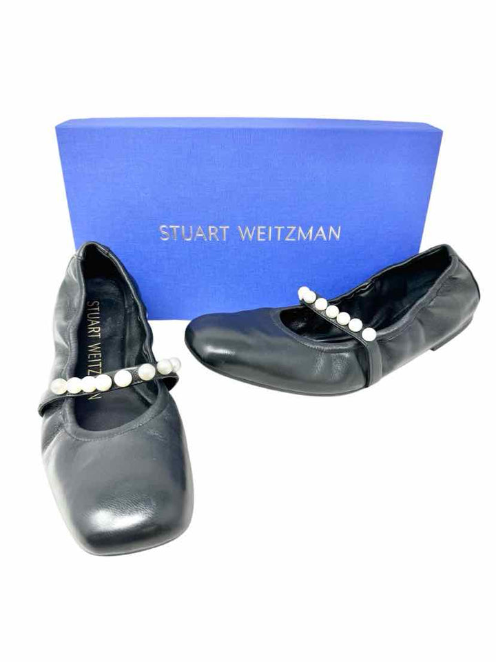 Shoe Size 8.5 Stuart Weitzman Black Flats