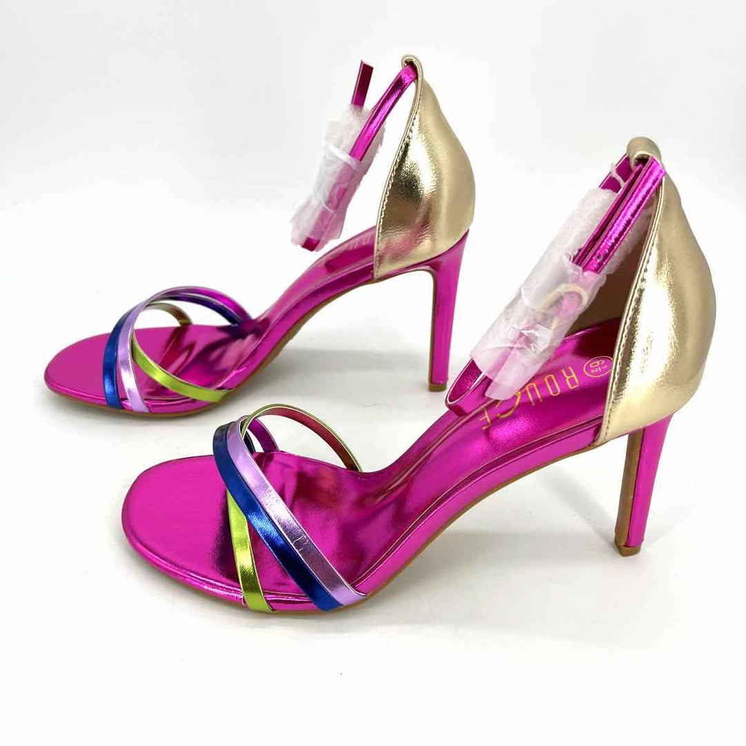 Shoe Size 6.5 ROUGE Multi-Color Sandals