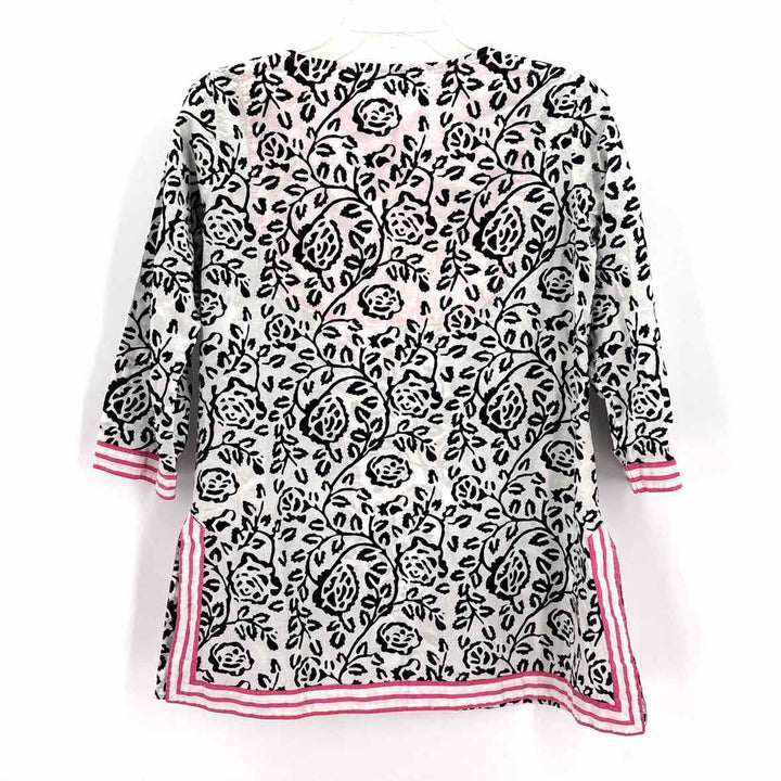 Size S Gretchen Scott White Print Shirt