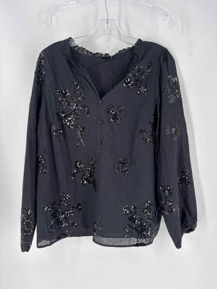 Size L Talbots Black Shirt