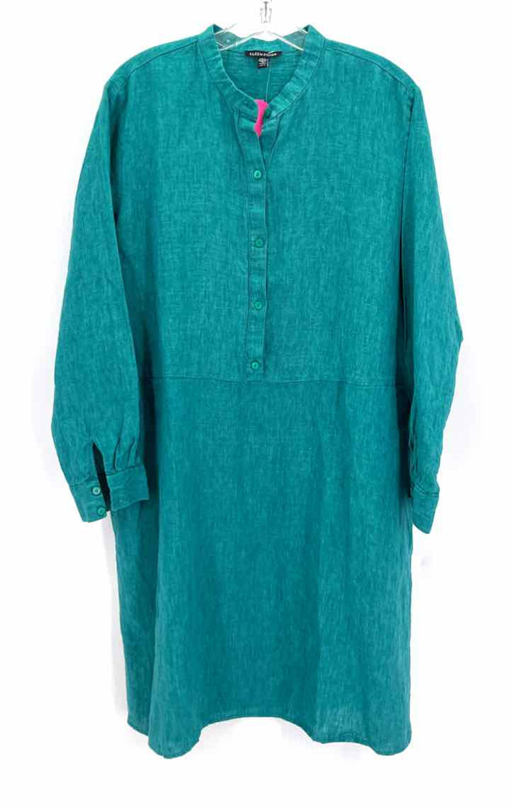 Size L Eileen Fisher Teal Dress