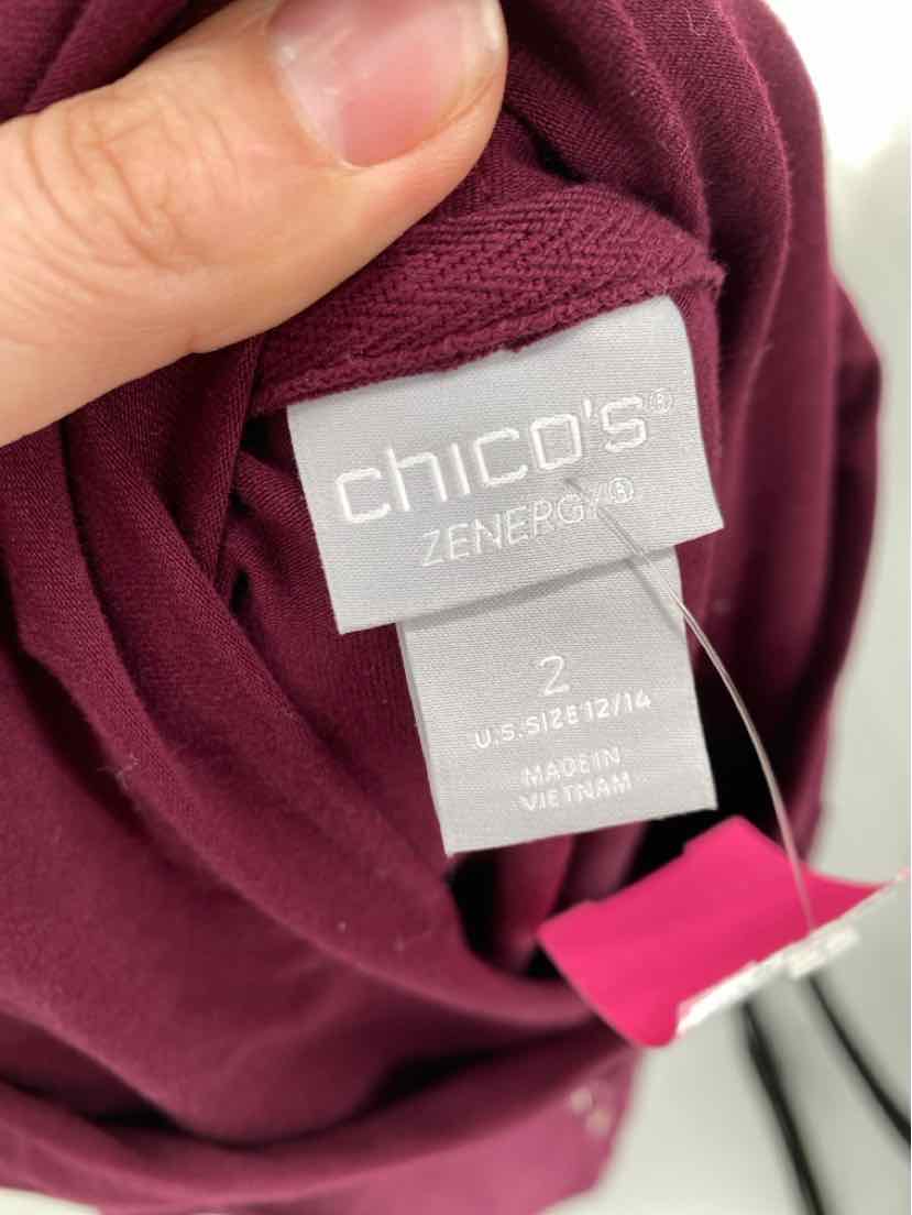 Size 12 Chico's Wine Shirt