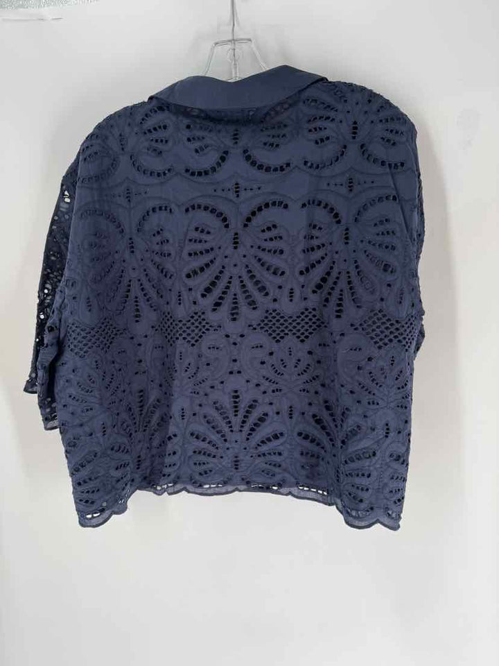 Size XL Talbots Navy Lace Shirt
