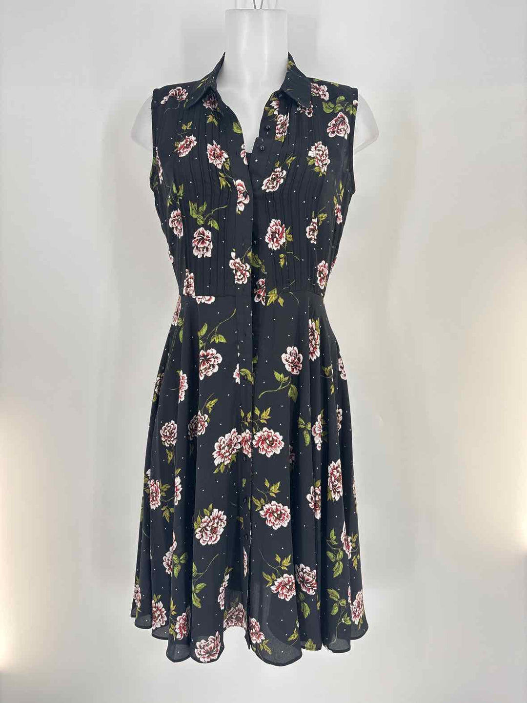Size 4 NANETTE LEPORE Black Print Dress