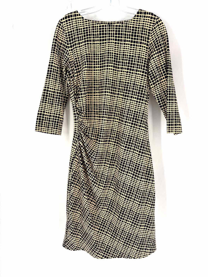 Size M J MCLAUGHLIN TAN PRINT Dress