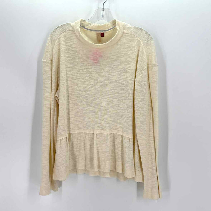 Size L Pilcro & the Letterpress Tan Cotton Sweater