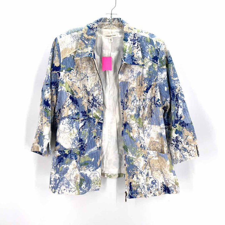 Size 18 Coldwater Creek Blue Print Jacket