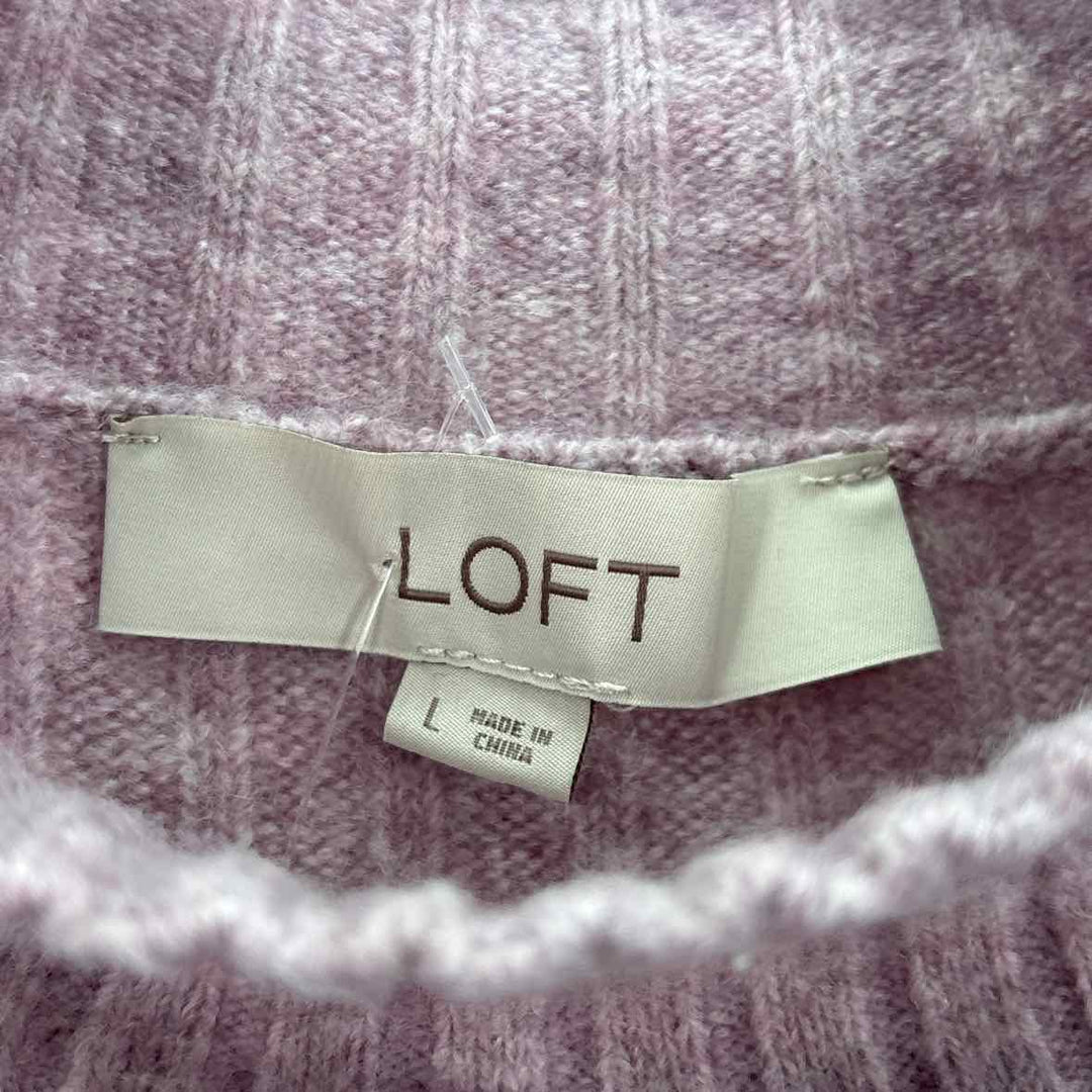 Size L LOFT Lavender Knit Sweater