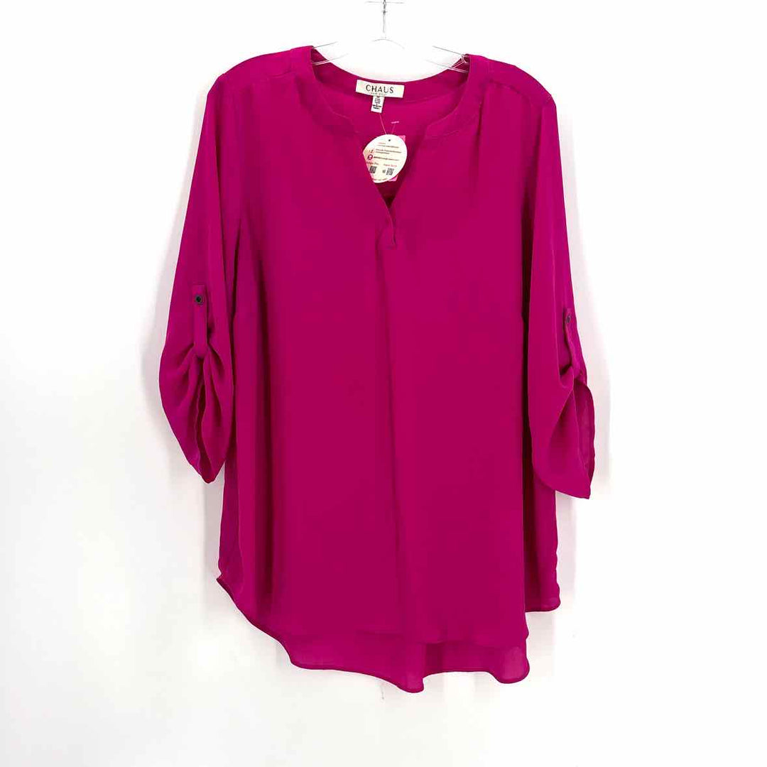 Size 1X CHAUS Fuschia Shirt