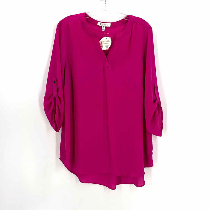 Size 1X CHAUS Fuschia Shirt