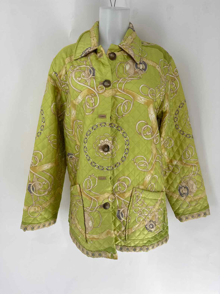 Size L J MCLAUGHLIN Green Silk Jacket