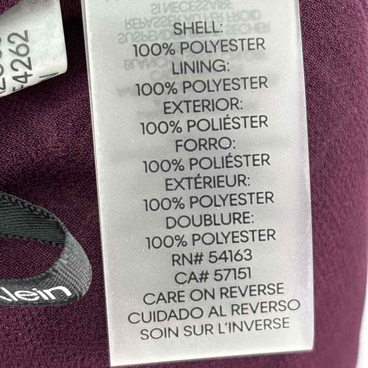 Size S Calvin Klein Burgundy Shirt