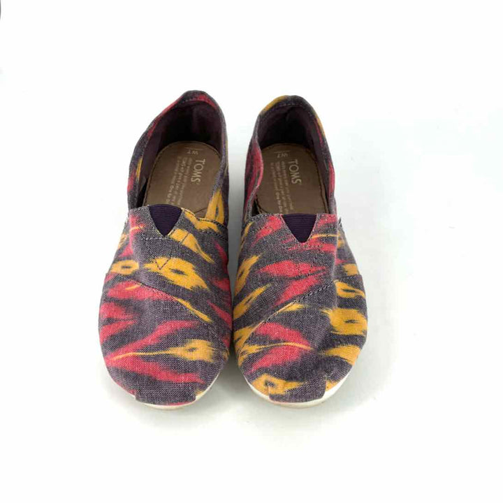 Shoe Size 7 Toms Multi-Color Canvas Flats