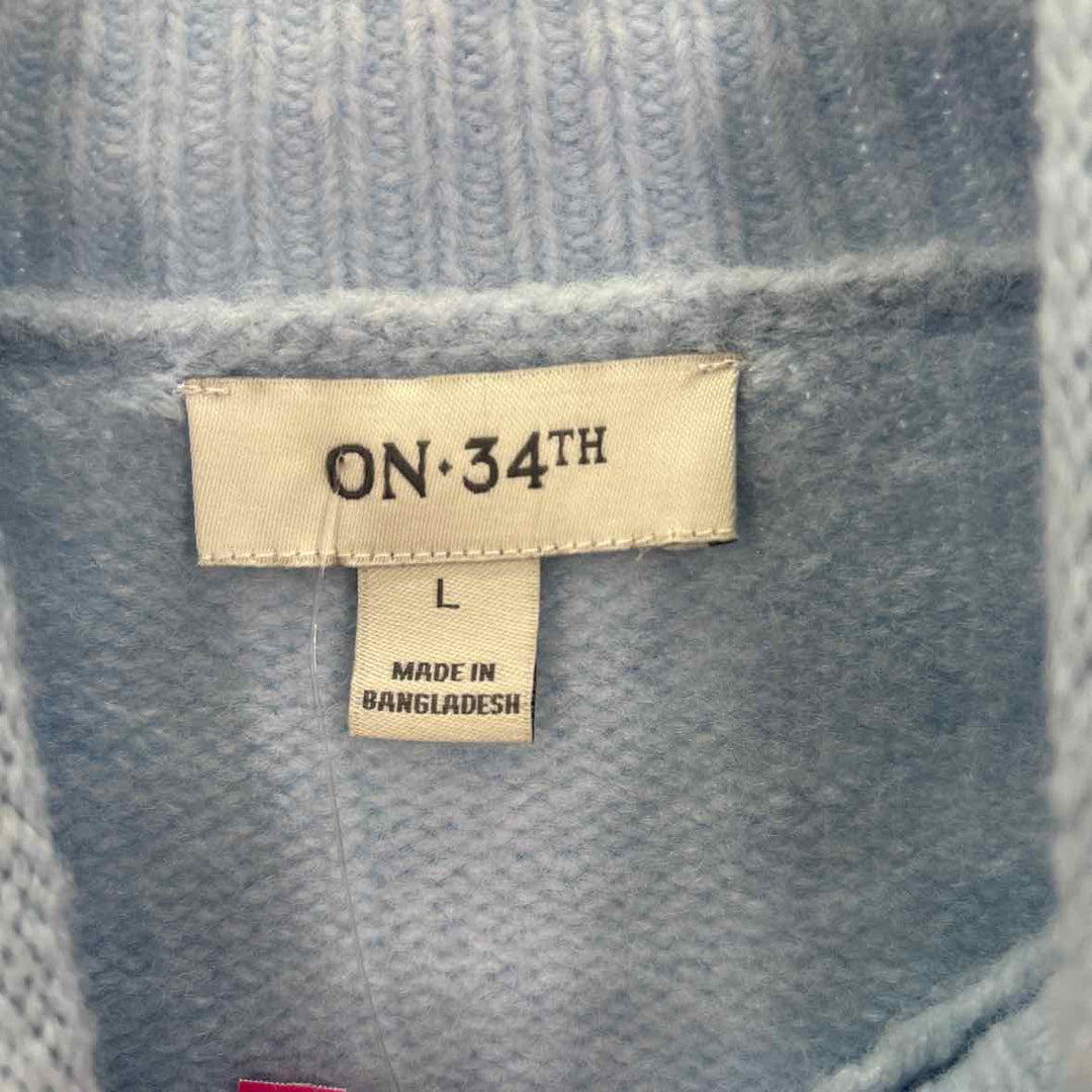 Size L ON 34TH Light Blue Knit Sweater