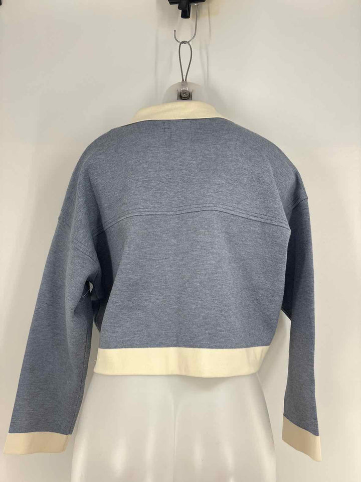 Size 40 SANDRO Blue Knit Cardigan