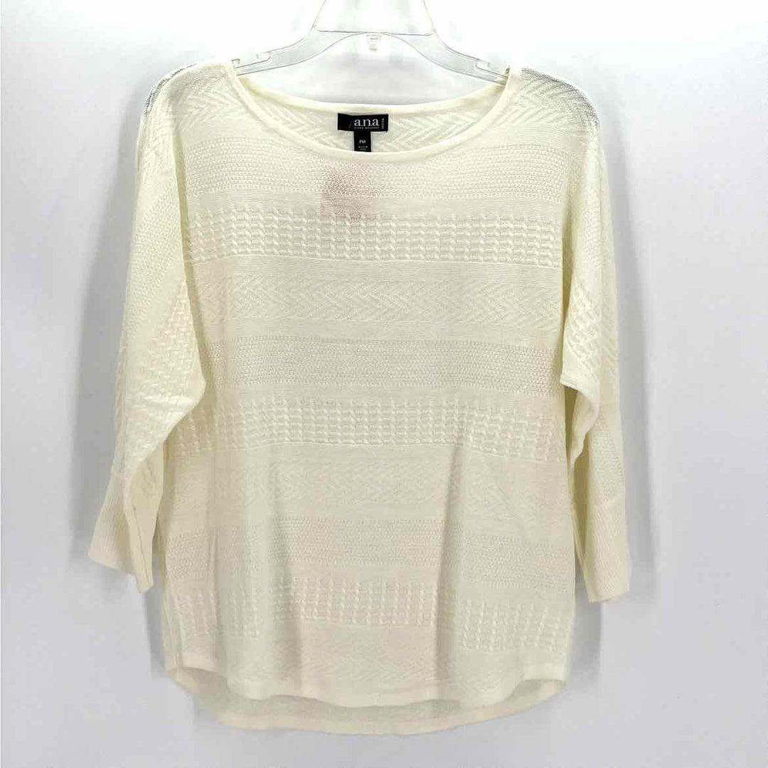 Size M ANA Ivory Knit Sweater
