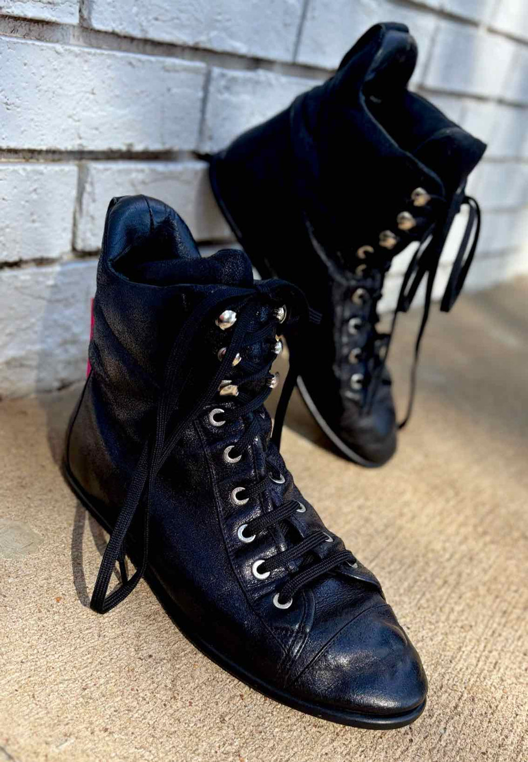 Shoe Size 41 Chanel Black Leather Luxury - Boots