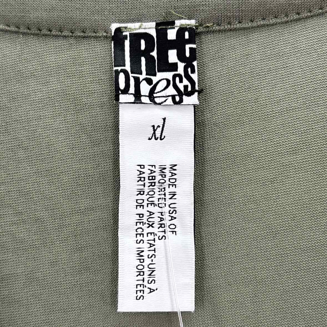 Size XL FREE PRESS Olive Knit Shirt