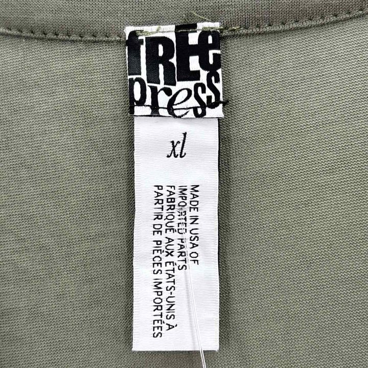 Size XL FREE PRESS Olive Knit Shirt