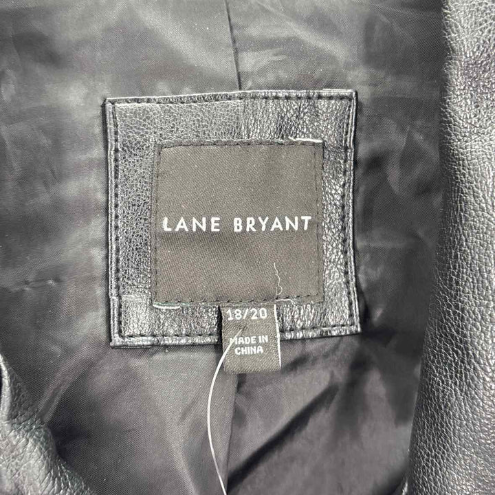 Size 18/20 LANE BRYANT Black Faux Leather Jacket