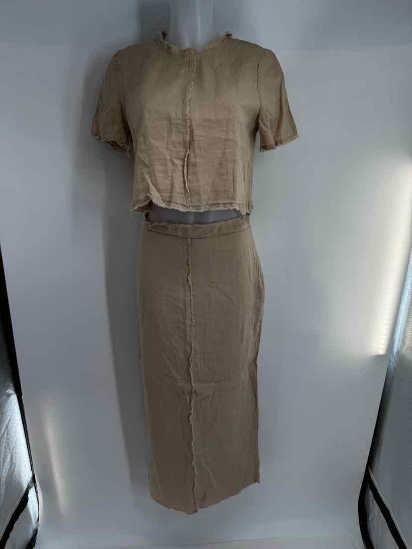 Size S MAGASCHONI Tan 2 PC Dress