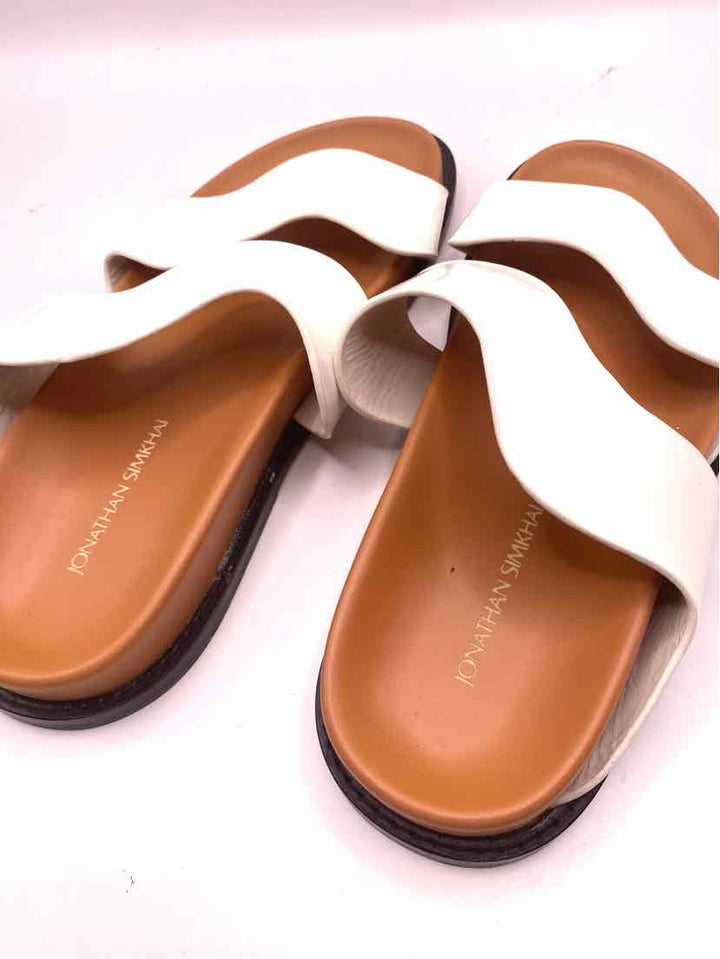 Shoe Size 39 JONATHAN SIMKHAI Ivory Leather Sandals