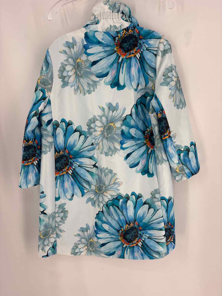 Size M BOHO CHIC Blue Print Jacket